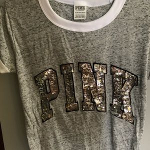 PINK t-shirt with sequences